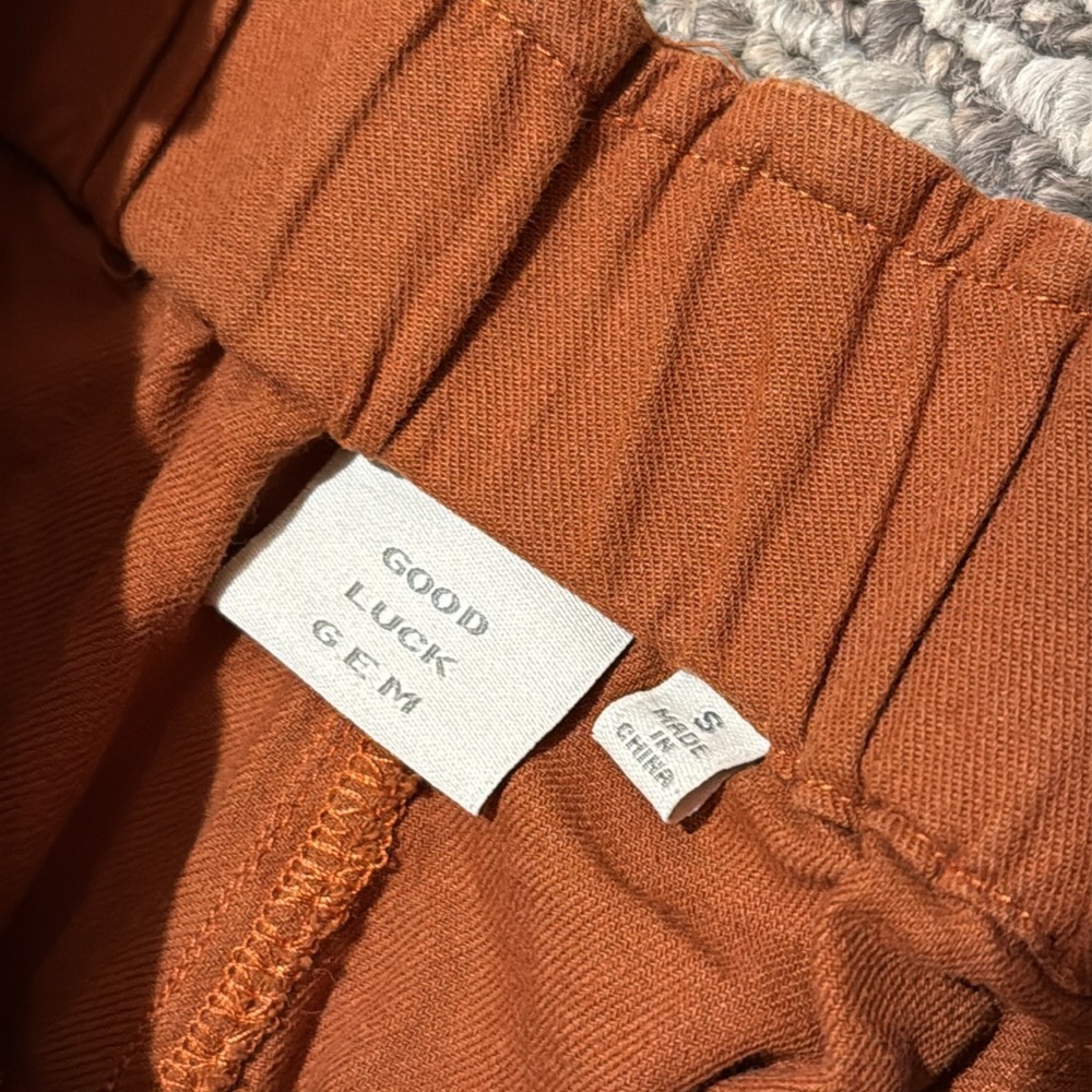 good luck gem rust brick cropped wide leg pants - Picture 7 of 9